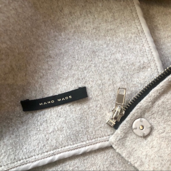 Zara Wool Blend Cape Sleeve Coat - Picture 7 of 9